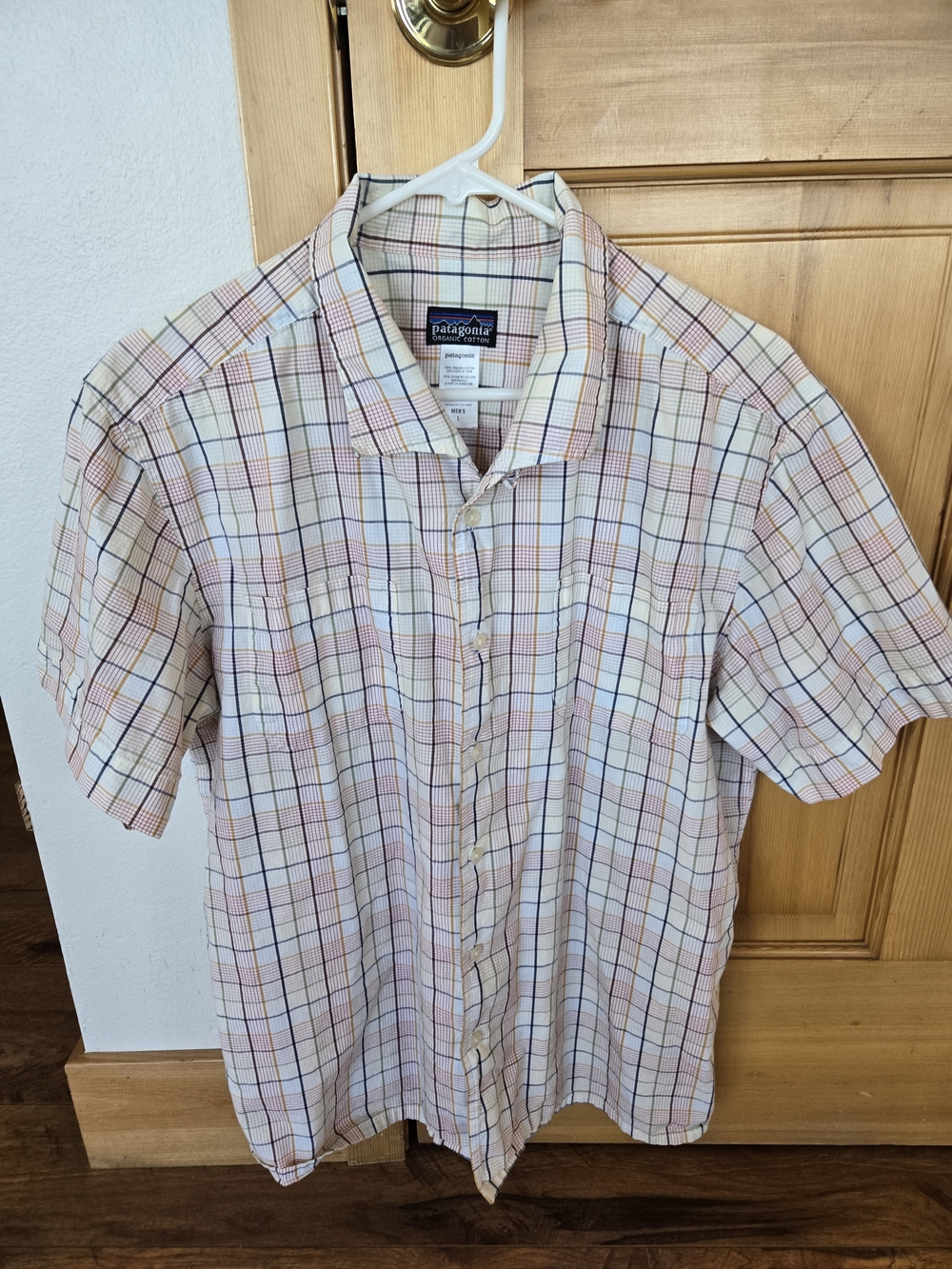 Patagonia Short-Sleeve Plaid Button-Down Shirt - Multi Color- Organic Cotton